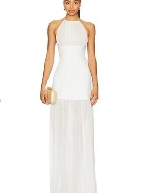 Camila Coelho Roquel Maxi Dress in Bone Size Small